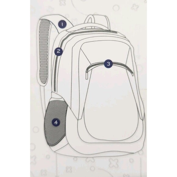 FOCO NCAA College Sports Clemson purple black Orange Backpack Padded NWT - Picture 6 of 6